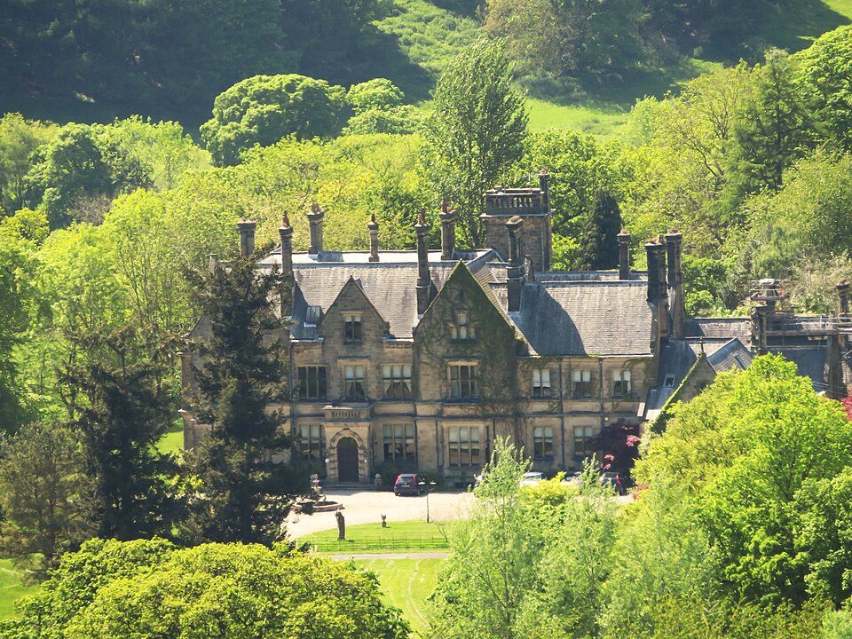 Llantysilio Hall, Llangollen, Denbighshire, Wales, Britania Raya.