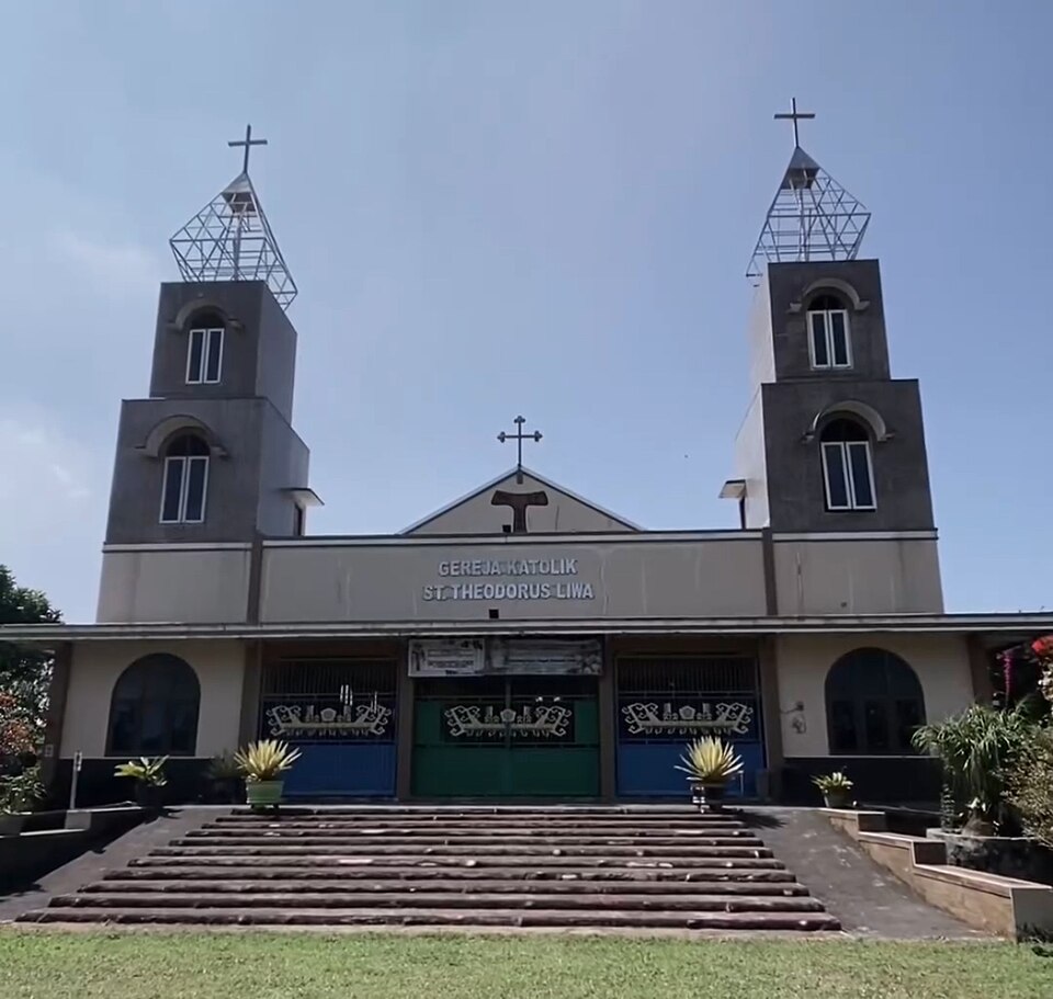 Gereja Santo Theodorus, Liwa, Lampung, Indonesia.