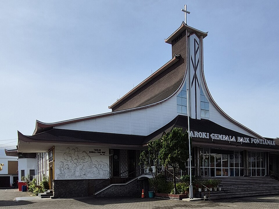 Gereja Gembala Baik, Seng Hie, Benuamelayu Laut, Kalimantan Barat, Indonesia.