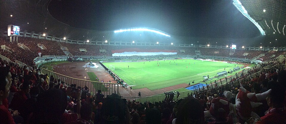 Stadion Pakansari, Bogor, Jawa Barat, Indonesia.
