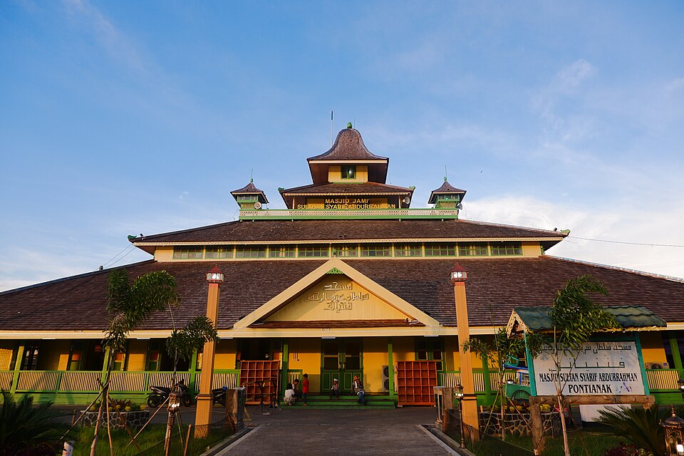 Masjid Jami Pontianak, Pontianak, Kalimantan Barat, Indonesia.