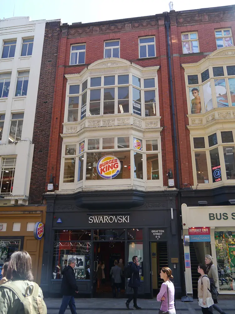 Foto perwakilan shop/retail outlet, 5, Grafton Street · NIAH 50100005, Dublin 2, pada rekaman NIAH 50100005.